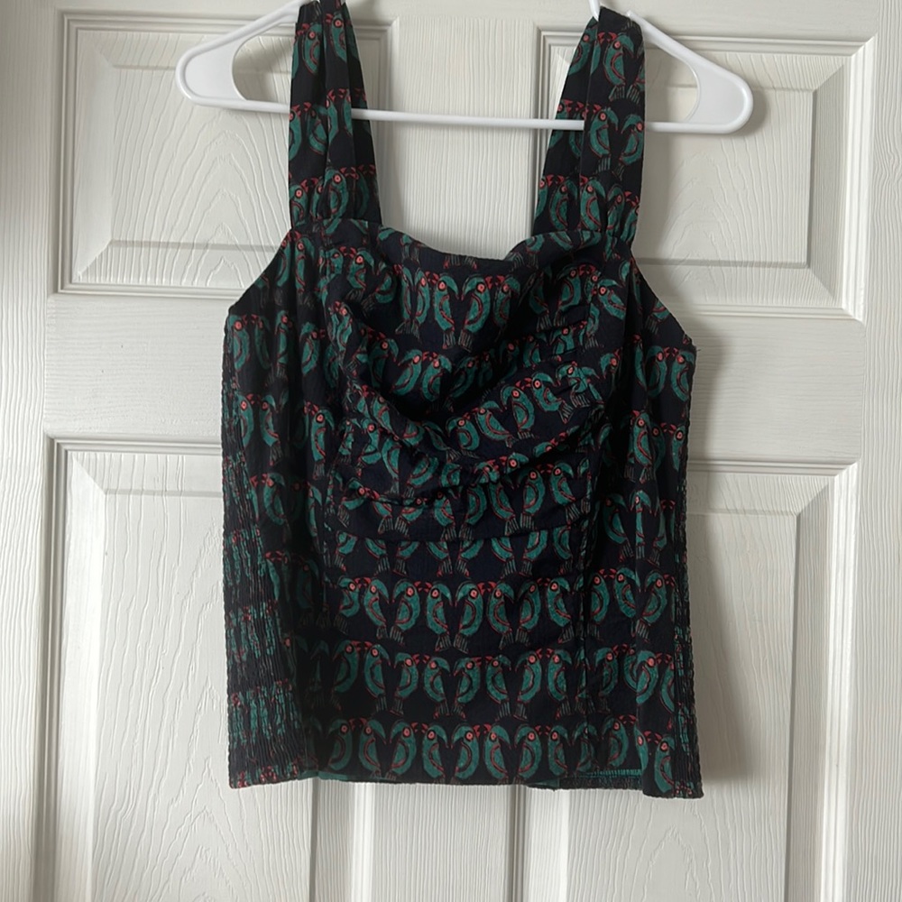 Maeve Anthropologie ruched tank top